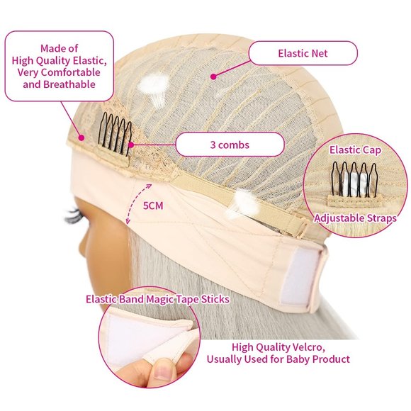 Silver Gray Headband Wig - Picture 3 of 3